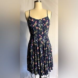 Old Navy Size M Navy Blue Floral Print Summer Dress